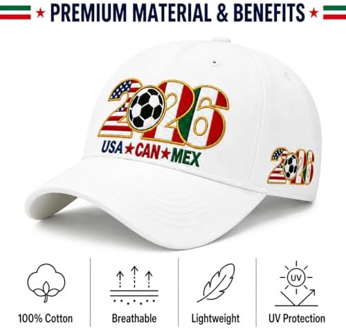 EKVAGADE Embroidered Trucker hat for Women Men Baseball Hat Adjustable Unisex Cotton for Soccer Supporters White — view 5