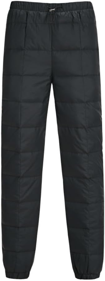 Men's Winter Warm Packable Down Pants Compressor Snow Trousers Ski Puffer Pant