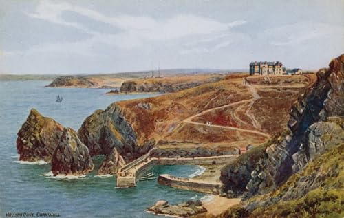 Impression d'affiches Meneau Cove Cornwall par Alfred Robert Quinton Toile 60x90cm