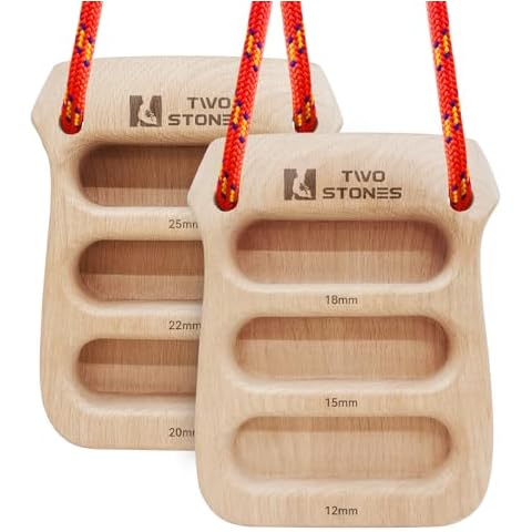 TWO STONES Portable Hangrboard Rock Climbing | Lightweight Climbing Hangboard as Climbing Training Board for Rock Climbers as Gift Cover