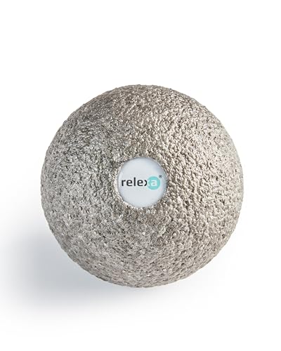 Relexa Faszienball 6cm - Ideal Zur Massage Bei Rückenschmerzen & Als Ergänzung Zum Fitness-Training - Angenehmes Material & Recyclebar - Grau