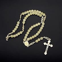 Christian Decor Citrine Marriage Virgin Mary Rose Rosary Catholic Relic Chapelet Catholique Crystal Jesus Cross Necklace Religious Jewelry Gifts - (Color: JS150-1)