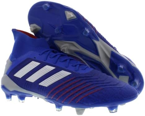 adidas Predator 19.1 Firm Ground Mens Shoes Size 12, Color: Bold Blue/Silver Metallic/Football Blue-Blue