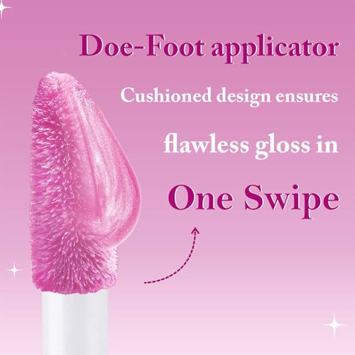 Image of Glam21 Gloss Pout Shimmer Lip Gloss| High Shine |Glossy Finish |Soft & Hydrating Lips | Non-sticky texture | Lightweight | Glass-like shine | 7gm | Pack Of 2 (Crystal Kiss & Pink Seduction)