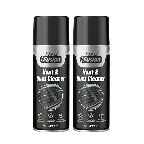 FIX & FUSION A/C Vent and Duct Cleaner (13.5 oz)| Foaming Spray for Car Air Conditioner | Freshens & Cleans Dust Build-Up | Fast, No-Rinse Formula | Automotive HVAC Refresher & Detailer (2 Pack)