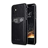 Melkco プレミアムレザーカードスロットバックカバー V2 Apple iPhone 11（6.1インチ）用 - (ブラックWF)