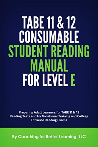 Amazon Com Tabe 11 12 Consumable Student Reading Manual For
