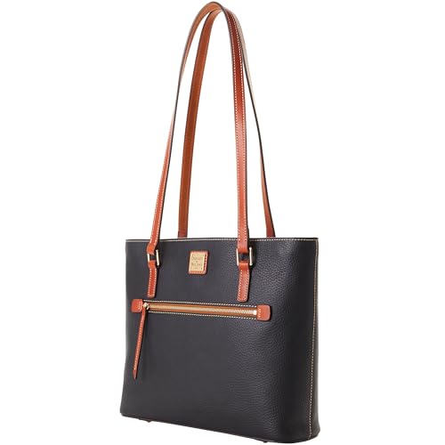 Image of Dooney & Bourke Tote Bags for Women, Large Pebble Grain Leather Shopper Bag with Zipper