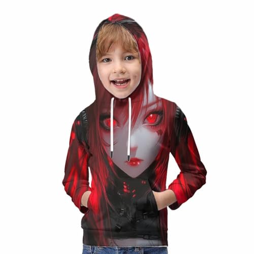 Sweat-shirt à capuche 3D enfant pour garçons et filles de 12 à 14 ans