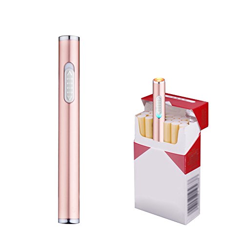 Encendedor eléctrico USB recargable pack 2 plateado miniatura 2