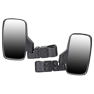 NICHE Black Breakaway Rear Side View Mirror Combo for Offroad UTV 1.75 Inch Roll Cage Bar