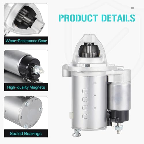 19616 New Starter V6 3.6L para Chrysler 200 11-17, para Town & Country 11-16, para Dodge Avenger 11-14, para Grand Caravan 11-20, para Journey 11-19, para Ram ProMaster 1500 3.6L 14-21 2500 14-20 3500 14-22 miniatura 3