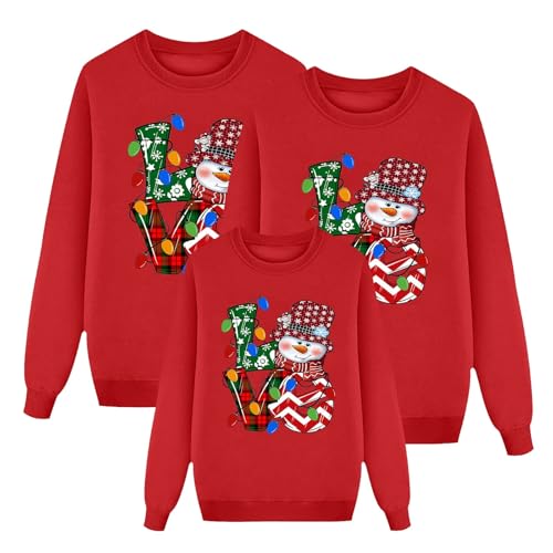Genérico Jersey de Navidad, suéter de Navidad, familia, suéter, para pareja, familia, manga larga, camisetas, pijama de Navidad, jersey de Navidad, familia y hombre, A01., L