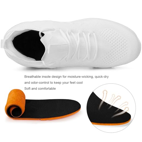 Image of Pujcs Mens Tennis Shoes Slip on Sneakers Ligthtweight Wlking Running Shoes for Work Gym Workout Sports Atheletic