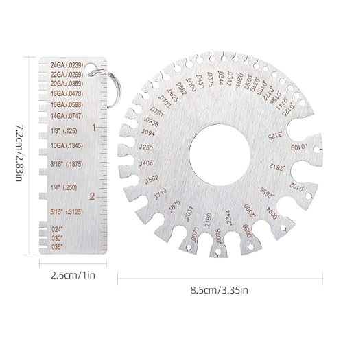 Calibrador de Espesor para Metal de Acero Inoxidable 2 Piezas miniatura 2