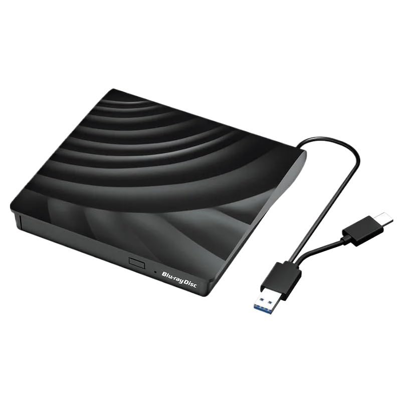 Lettore DVD portatile, Unità ottica Blu-Ray esterna USB 3.0 Lettore combinato 3D portatile Masterizzatore CD DVD
