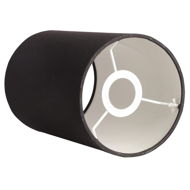 Image of Black Color, Classic Pendant Cylinder Lamp Shade, Decorative Light Lamp, Hanging Spotlight with Fixture (Beige), 40Watts, Black Canopy -: Pack of 1 (6 * 10 Inches)