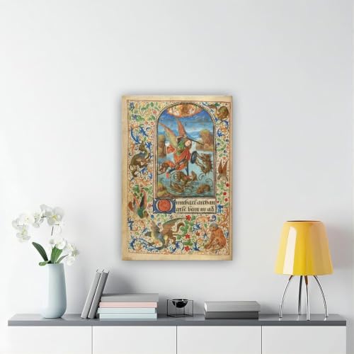 Impression sur toile manuscrits illuminés Saint Michel grand format - 6
