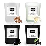 4 Piezas Velas Perfumadas Regalo Juego, Vela Aromática Regalo de Velas de Aromaterapia Cera de Soja Natural 50g, Velas Perfumadas para Regalar, Día de San Valentín Regalos, Yoga, Baño