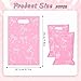 50 Pcs Pink Bow Plastic Gift Bags, Pink Candy Bag, Reusable Bow Party Bags, Gift Bag for Bridal Engagement Party Supplies