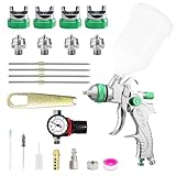 HVLP Spray Gun Kit with 1.4/1.7/2.0/2.5mm Nozzles...