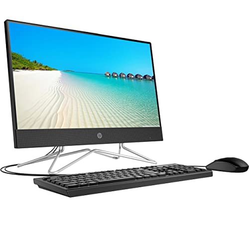 Image of HP 2022 All-in-One Desktop, 21.5 inch FHD Display, AMD Athlon Gold 3150U, 16GB RAM, 1TB PCIe SSD, WiFi, HDMI, Keyboard&Mouse, DVD-RW, RJ-45, Windows 11 Home, Black