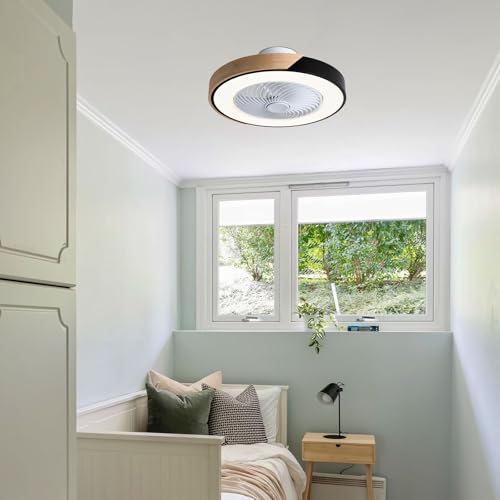 Plafonnier ventilateur LED intelligent à intensité variable pour chambre