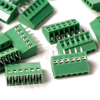 10 قطع 6-دبوس 6 القطب المكونات في برغي محطة كتلة موصل 2.54 mm 0.1 "لوحة الملعب PCB جبل DIY