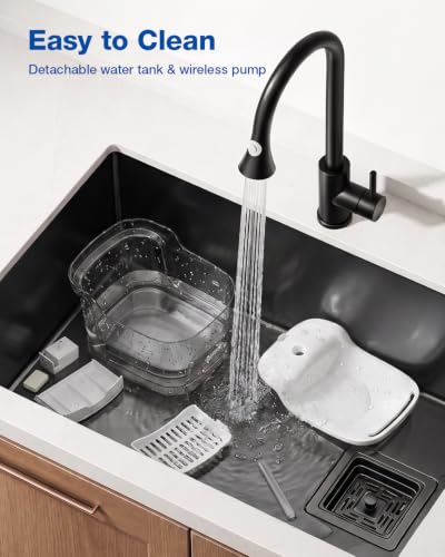2L/68oz Cat Water Fountain Cordless Pump Pet Fountain - image 6