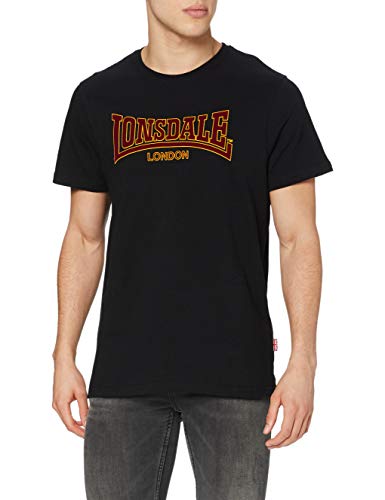 Lonsdale T-Shirt Classic Slimfit - Camiseta Hombre, Color Negro, Talla Medium