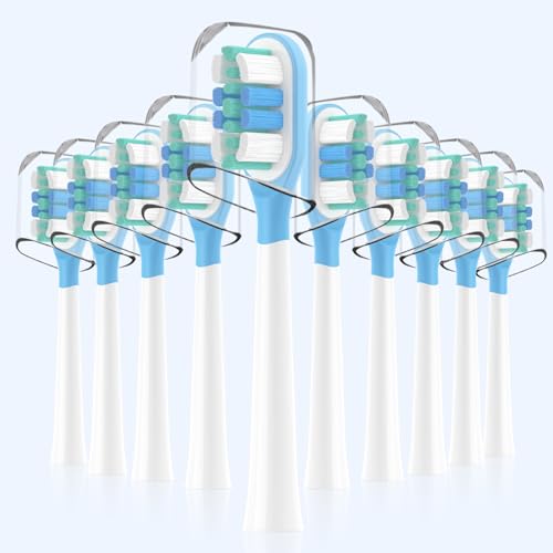 Confezione da 10 testine di ricambio compatibili con spazzolini elettrici Laifen Wave, per testine di spazzolino Laifen (Super Clean)