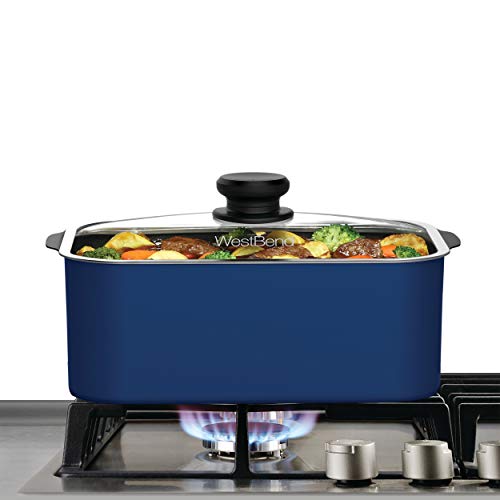 West Bend 87905B Slow Cooker Large Capacity Non-stick Variable Temperature Control Includes Travel Lid and Thermal Carrying Case, 5-Quart, 760 watts, Blue - Thumbnail 6