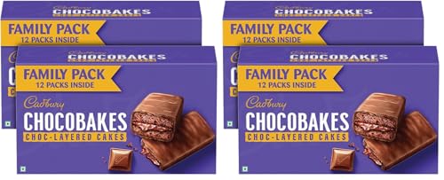 Image of Cadbury Chocobakes ChocLayered Cakes, 228 g (Pack of 4)