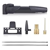 Wonnell Bomba de Bicicleta Mini Bomba de Bike Bomba de neumático portátil Tapas de válvula de Ciclo y Montaje de Marco Se Adapta a válvulas Presta y Schrader Inflado rápido y preciso