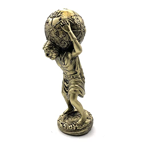 Funsxbug 7.7 Inch Atlas Holding World Greek Statue Sculpture Collectible Figurine Home Decor Living Room Desktop Decoration (Small) #TOP1