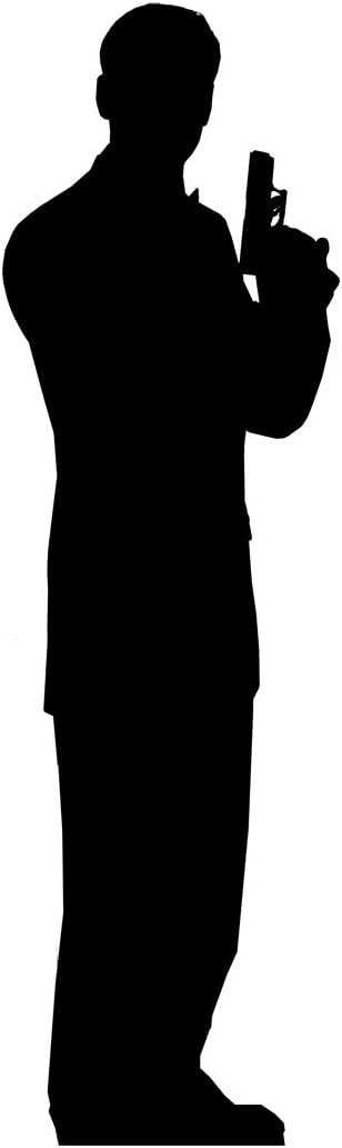 Secret Agent Male (Bond Style) Single Pack - Silhouette Lifesize Cardboard Cutout/Standee/Standup