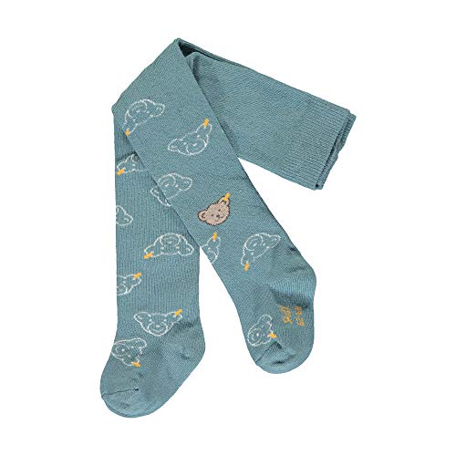 Steiff Unisex Baby mit Teddybärmotiv Strumpfhose, Türkis (Adriatic Blue 6045), 86-92