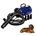 Hundefön Großes Windgebläse Stufenlose Geschwindigkeitsänderung Zweistufige EinstellungWärmeisolierung und Geräuschlosigkeit Geeignet zum Baden und Pflegen großer Hunde 2200 W (Color : Blue)