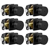 Goldenwarm Matte Black Door Knobs Interior, Privacy Bedroom Door Knob with Lock, Keyless Heavy Duty Stainless...