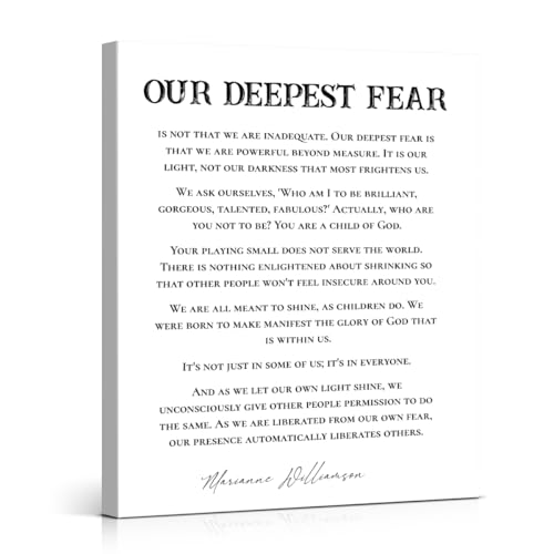 Inspirational Quotes Canvas Wall Art Print - Our Deepest Fear