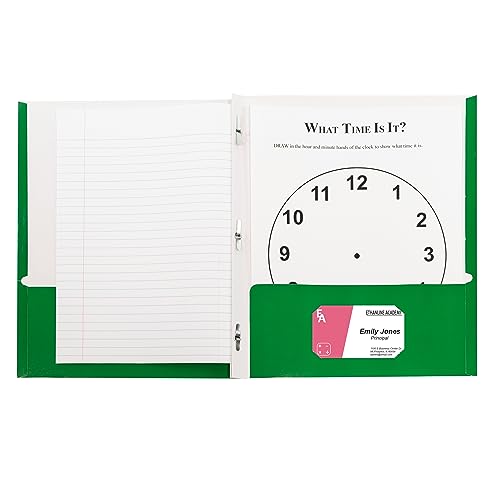 C-Line Recycled Two-Pocket Paper Portfolio With Prongs, 1 Case Of 100 Folders, Assorted Colors (05320-100) #TOP3
