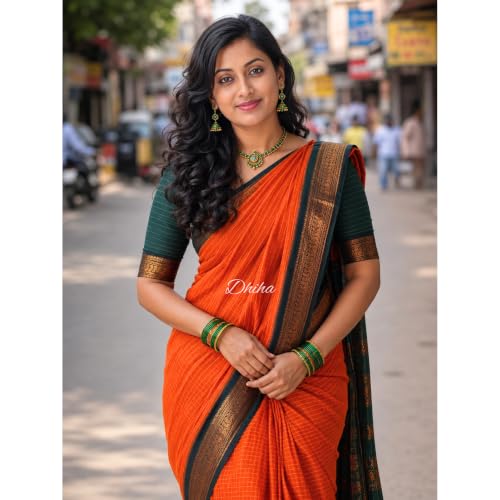 Image of Gadwal Cotton Silk Checked Saree for Women | Pure Kalyani Cotton Checked Saree with Zari Border Tassels & Blouse | Kanjivaram Linen Silk | Handloom Weave