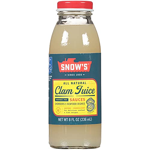 Snow's All Natural Clam Juice, 8 Fluid Oz Bottle - Gluten Free, Keto Friendly - Great For Pasta & Seafood Recipes #TOP1