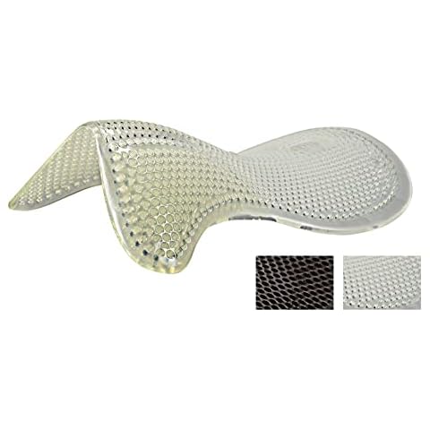 Acavallo Gel Pad with Front Riser - Shock Absorbing Non Slip Half Pad Horse Clear Cover