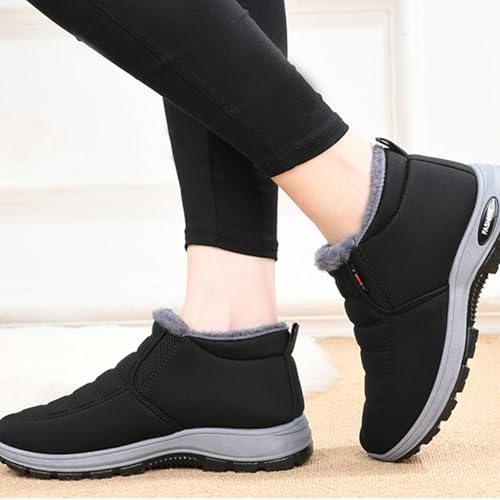 Snow Boots for Women Snow Shoes for Women Waterproof Non Slip Fur Lined Mid Top Sneakers Warm Winter Outdoor Booties Barefoot Shoes Comfortable Walking Shoe Lightweight Breathable 2025 Fashion2