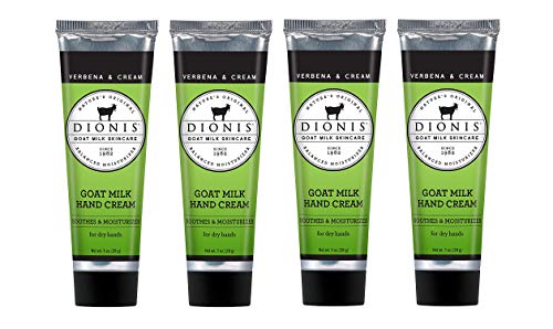 Dionis Goat Milk Skincare Verbena & Cream Scented Hand Cream Set - 4 Scented 1Oz Travel Size Tubes Of Hydrating Goat Milk Hand Cream - Paraben Free Mini Hand Lotion, Cruelty Free Lotion For Dry Skin #TOP7