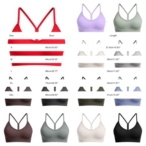 KWVOEBQ Bras for Women No Underwire Red S Spaghetti Strap Y Back Workout - image 5