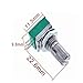 RK097N Potentiometers Industrial Switches, 3Pin B1K-500K Switch Audio Shaft 15mm Amplifier Sealing, 5Pcs(20K Ohm)