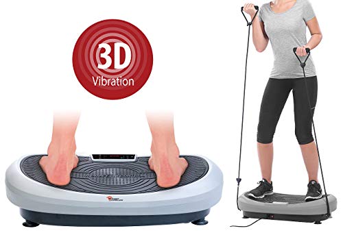 Newgen Medicals Sportgeräte: 7in1-Curved-Vibrationsplatte mit Oszillation & Expander, bis 120 kg (Vibration Plate) – Bild 5