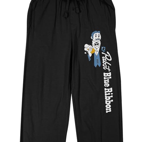 Pabst Blue Ribbon Bartender Men's Black Sleep Pajama Pants2